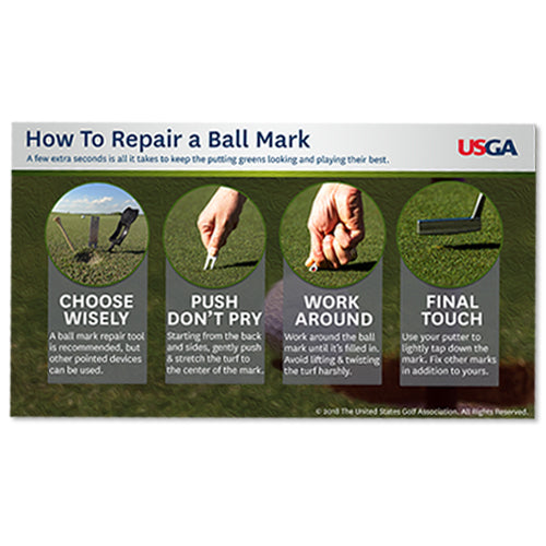 How To Repair a Ball Mark: Course Care Educational Poster